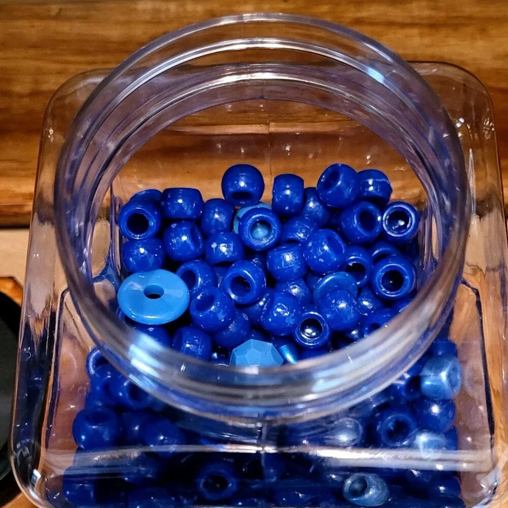 Blue and Red Pony Beads and Other Blue and Red Beads